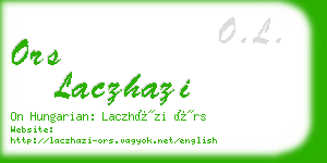 ors laczhazi business card